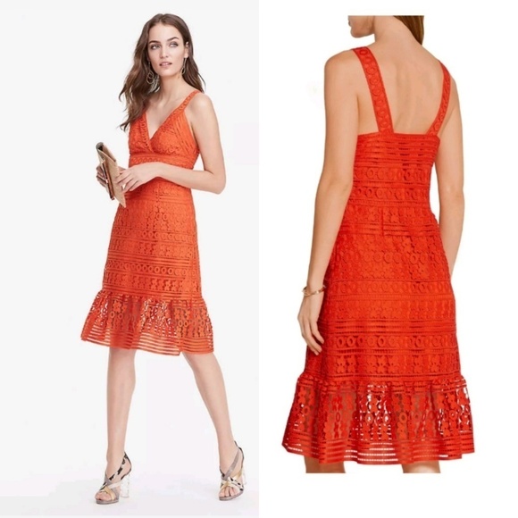 DIANE VON FURSTENBERG Tiana Lace Flounce Dress 6 - Picture 2 of 9